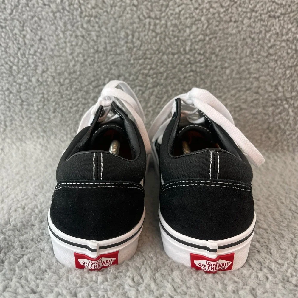 NEW Vans Old Skool Womens size 8.5 Black White Suede Canvas Skate Casual Shoes - Picture 6 of 9
